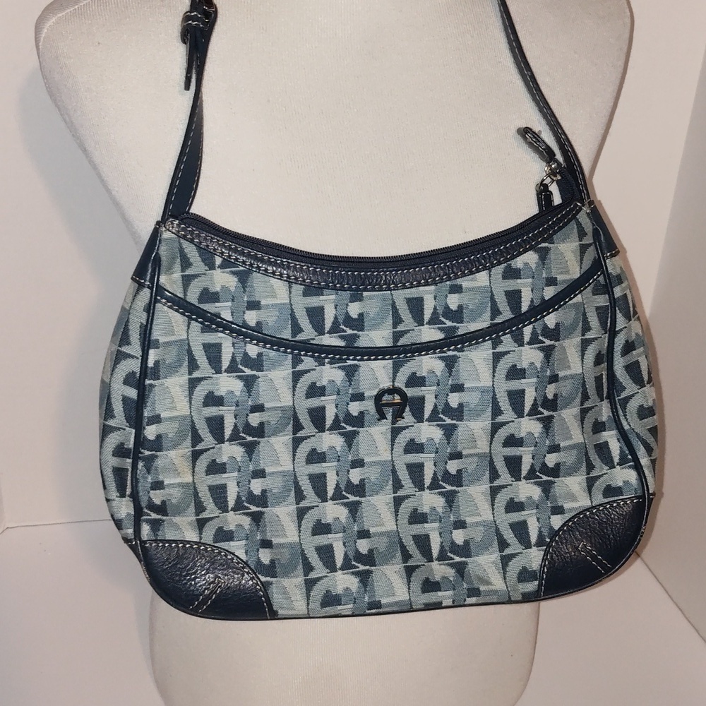 Vintage Blue Etienne Aigner Material Purse